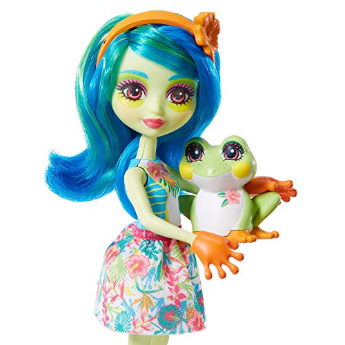 Enchantimals-Tamika Tree Frog Muñeca con Mascota Burst, multicolor (Mattel GFN43)