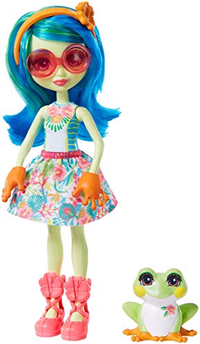 Enchantimals-Tamika Tree Frog Muñeca con Mascota Burst, multicolor (Mattel GFN43)