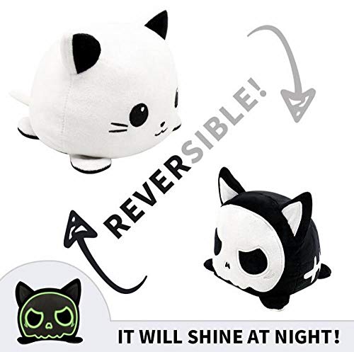 EPRHAN Iluminar gato suave juguete de doble cara Flip Animal Muñeca Juguetes Reversible de peluche de peluche para niños niños niños niñas regalo de cumpleaños