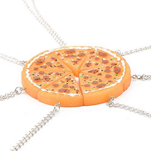 EQLEF Siete Conjuntos de Costura Amistad Pizza Collar de los Amantes Amigo los Amantes del Collar