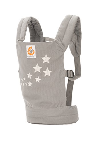 Ergobaby Mochila Portamuñecas de Juguete para Niños Pequeños, Estilo Galaxy Gris, Porta Muñecas 100% Algodón