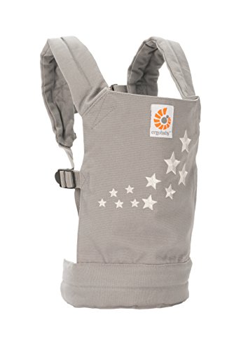 Ergobaby Mochila Portamuñecas de Juguete para Niños Pequeños, Estilo Galaxy Gris, Porta Muñecas 100% Algodón