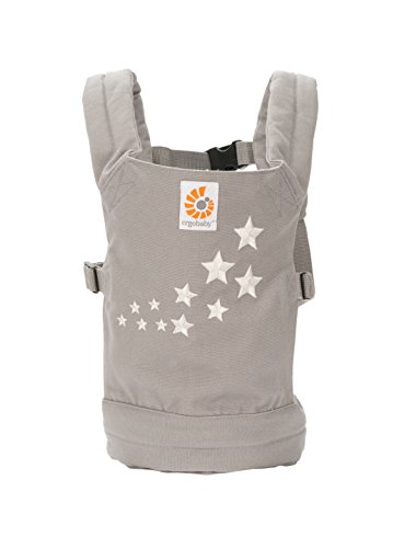 Ergobaby Mochila Portamuñecas de Juguete para Niños Pequeños, Estilo Galaxy Gris, Porta Muñecas 100% Algodón