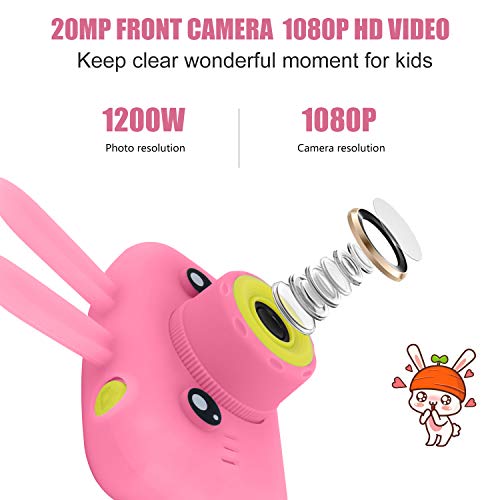 ETPARK Cámara Fotos Infantil, Cámara para Niños de 2.0 Pulgadas Cámara Infantil con 12MP HD 1080P Video Recorder Y Mini cordón SLR de diseño anticaída Niños Niñas Regalos creativos