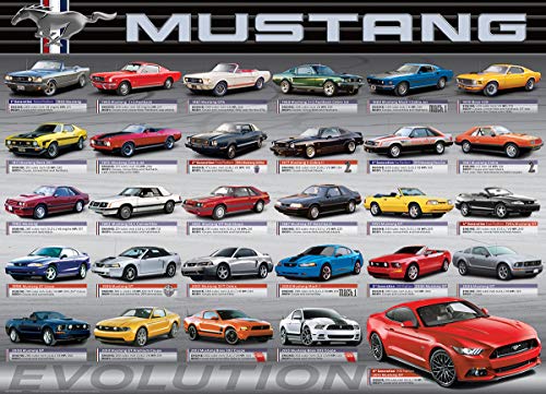 EuroGraphics Ford Mustang Evolution 1000pcs Puzzle - Rompecabezas (Puzzle Rompecabezas, Vehículos, Niños y Adultos, 1000 Pieza(s))