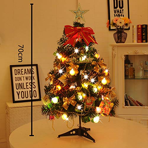 Fancy.Du - Decoración Navideña Incluye Corona de Manualidad DIY de Navidad Φ 30cm y Árbol Pequeño 60 cm, con Guirnalda de Luces y Conjunto de 37 Piezas Colgantes Adornos Navideños