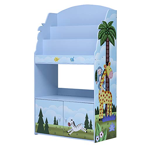 Fantasy Fields Sunny Safari Kids Estantería y Almacenamiento de Madera de 3 Niveles Multi TD-13394SS (Teamson