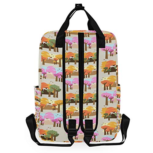 FANTAZIO Baobab Trees Africa Pattern Mochila Casual Daypack