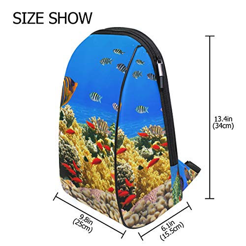 FANTAZIO Coral Colony Reef Mochila de Viaje Delgada y Duradera para niños