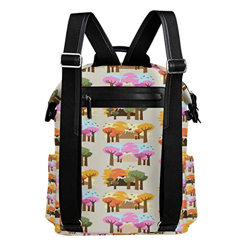 FANTAZIO Mochilas Baobab Trees Africa Pattern School Bag Daypack