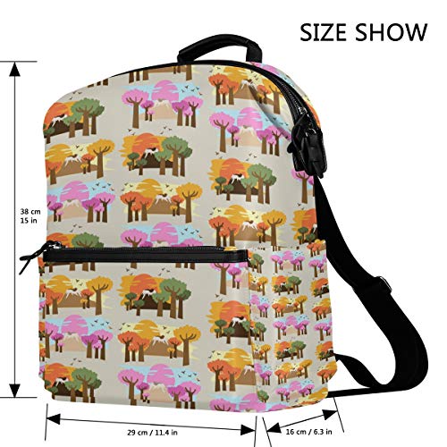 FANTAZIO Mochilas Baobab Trees Africa Pattern School Bag Daypack