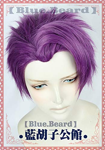 Fate/Grand Order Sabre Lancelot Cosplay Peluca Du Lac Lancelot Purple Peluca Caballeros de la Mesa Redonda Cosplay Cabello + Peluca Cap