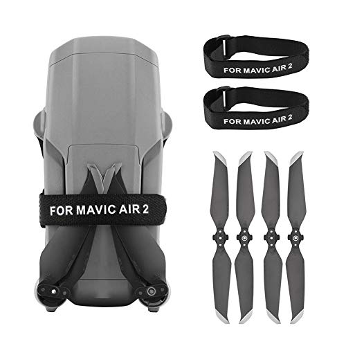 FBBULES Hélices para Mavic Air 2, Plegable Ruido bajo Liberación Rápida Accesorios Dron Reemplazo Fijación Hélice Clip Proteger Protección Accesorios (Plata/Oro 4 Piezas)