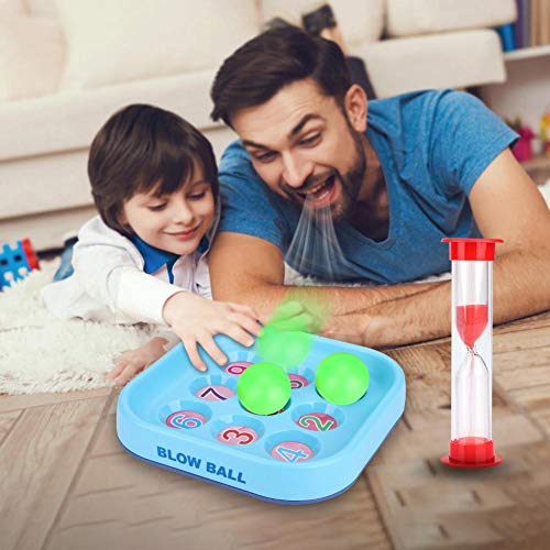 Fdit Juego de Mesa de Soplo Bolas Interactivo Blow Ball Juguete Colorido Clásico Regalo para Niños Educación Temprana