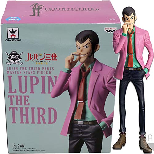 Figure Statue Lupin The Third 26cm Lupin III con CIGARILLO y Chaqueta Rosa Master Stars Piece IV 4 Part 5 Original BANPRESTO