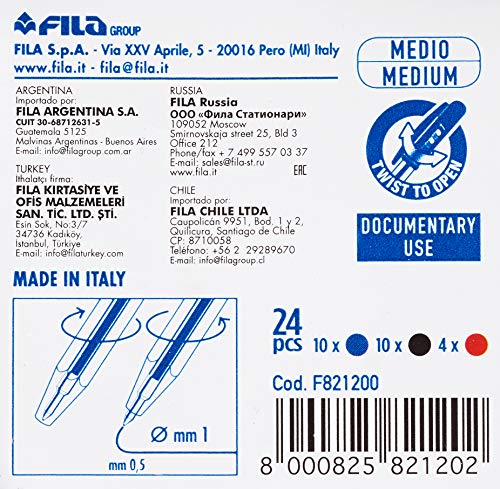 Fila - Set de bolígrafos (24 Unidades)