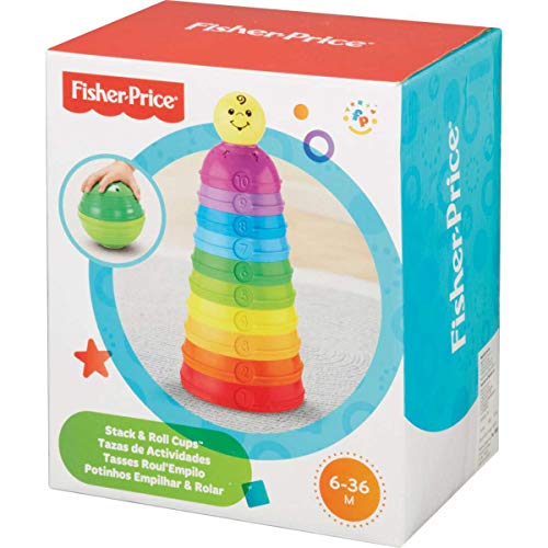 Fisher-Price - Cuencos apilables, juguete bebé +6 meses (Mattel W4472)