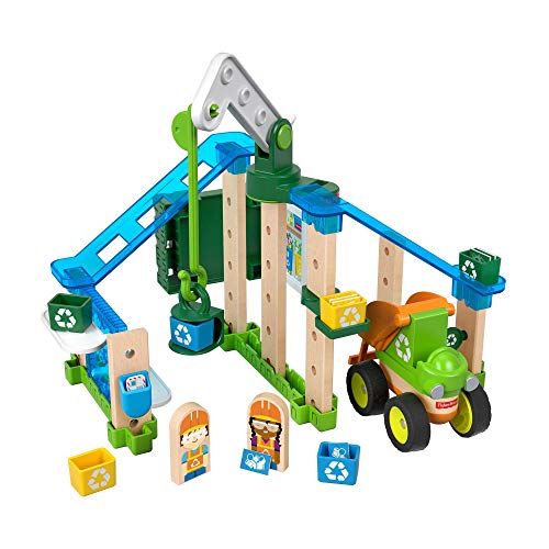 Fisher-Price Wonder Makers Centro de reciclaje, juguetes construcción niños + 3 años (Mattel GFJ12)