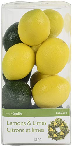 Floracraft Plastic Design It Simple Fruta Decorativa 1-Mini Limones y Limas