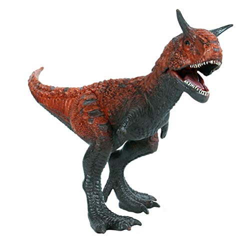 FLORMOON Juego de Dinosaurios - Realista Carnotaurus Dinosaur- Figuras de Dinosaurio de plástico - Decoración de Pasteles de cumpleaños Juguete Escolar para niños pequeños(Talla Grande)