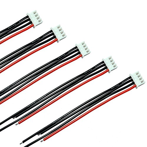 FLy RC 10PCS JST-XH Conector 3S 11.1V Equilibrio Cable de Extensión con 15cm Cable Silicona 22AWG para RC Batería de Litio