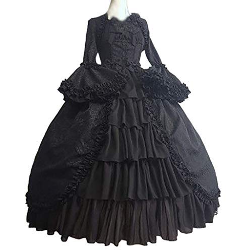 Fossenfeliz Disfraces Medievales Mujer de Bruja Reina, Vestidos de Fiesta Mujer Tallas Grandes Disfraces Originales Adulto para Cosplay, Endimiento, Drama