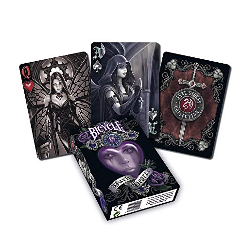 Fournier Black Hearts by Anna Stokes Baraja de Poker colección, Coleccionistas, Negro