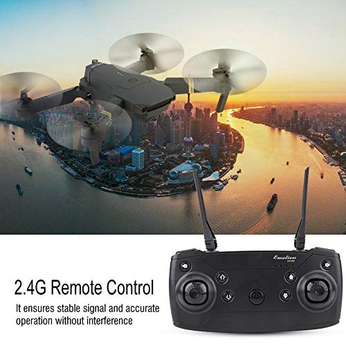 FPV Drone, 2.4G 4CH Mini WiFi Plegable 2.0MP 720P Gran Angular HD Cámara RC Quadcopter Altitude Hold Helicóptero Drone con 3 Velocidades de Vuelo Retorno de Una Tecla para Niños Adultos(3 pilas)