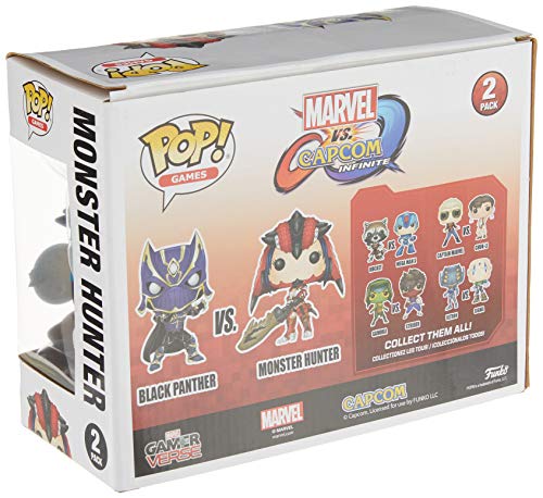 Funko 22788 Pop! Juegos de Vinilo: Marvel VS Capcom Black Panther VS Monster Hunter Exclusive