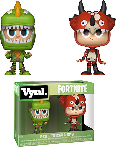 Funko 35273 VYNL - Paquete de 2 Unidades, 4 Pulgadas, Fortnite: Rex & Tricera Ops, Multi