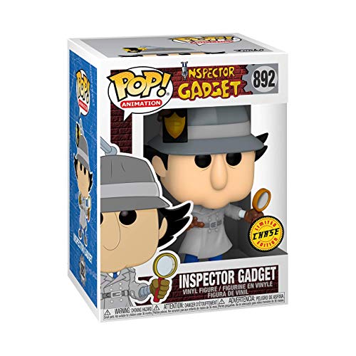 Funko- Pop Animation Inspector Gadget w/Chase (Styles May Vary) Figura Coleccionable, Multicolor (49268)