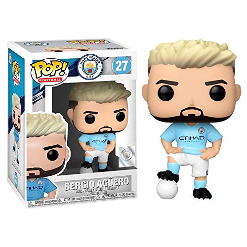 Funko - Pop! Football: Manchester City - Sergio Agüero Figura De Vinil, Multicolor (42789)