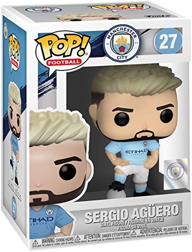 Funko - Pop! Football: Manchester City - Sergio Agüero Figura De Vinil, Multicolor (42789)