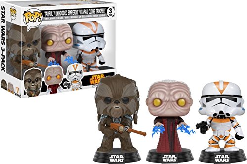 Funko ¡ POP! Star Wars Tarfful,unhooded Emperador,Utapau SOLDADO CLON LA VENGANZA DE LOS SITH Exclusivo Vinilo Figuras (3 figuras pack)