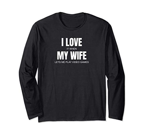 Funny Sarcasm - Video Games - I Love My Wife - Vintage Manga Larga