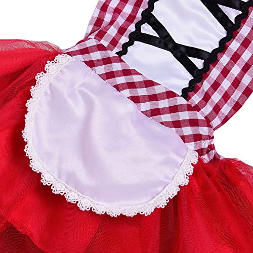 FYMNSI Niña Bebé Disfraz de Caperucita Roja con Capa Cuento de Hadas Little Disfraz de Equitación para Halloween Carnaval Cosplay Navidad Fiesta de Cumpleaños Fotografía Vestirse 3-6 Meses