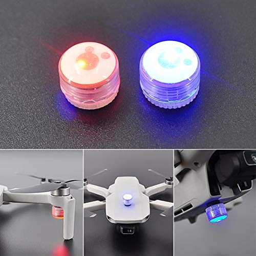 Ganquer Luz estroboscópica LED para Mavic Mini Drone, 1 par de luz de flash de dron de navegación nocturna luz de crucero para DJI Mavic Mini Quadcopter