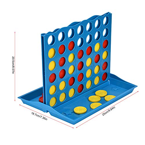 Garosa 4 En Fila Juego de Tablero Clásico de Tablero de Ajedrez Línea 4 Fácil de Configurar Juego y Almacenamiento para Niños Adultos Diversión Familiar Interacción