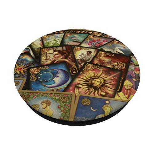 Genial Tarot Cards Fortune Reading Astrology Card Deck Gift PopSockets PopGrip: Agarre intercambiable para Teléfonos y Tabletas