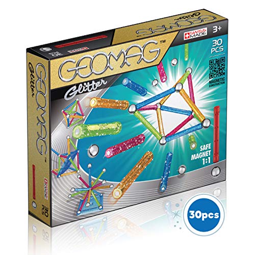 Geomag Classic Glitter Construcciones magnéticas y juegos educativos, 30 piezas (531), Multicolor