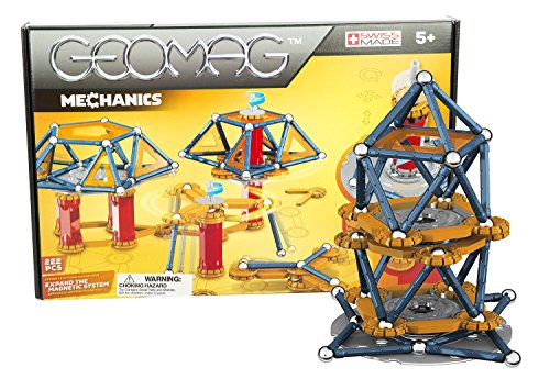 Geomag Mechanics Construcciones magnéticas y juegos educativos, 222 Piezas (723), Multicolor