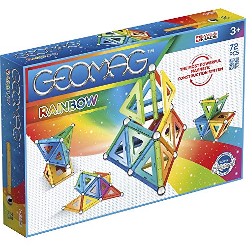 Geomag Rainbow - Juego de construcción magnética, 72 Piezas, Multicolor