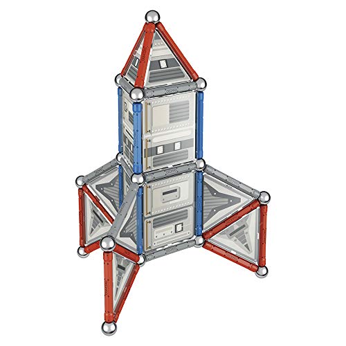 Geomag- Special Edition Raqueta NASA Construcciones Magnéticas, Color multicolor (blanco/gris/rojo), 84 unidades (810) , color/modelo surtido