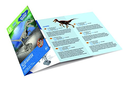 Geoworld Hunters-Dino Dig Excavation Kit-Velociraptor-14 pieces-Uncle Milton Scientific Educational Toy Kit de Excavacion con Velociraptor Dr. Steve, color (90891031)