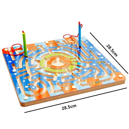 Gobus Perlas Laberinto Rompecabezas Educativo Juego de Mesa Laberinto Interactivo Juguetes para niños (Pista de Anillo)