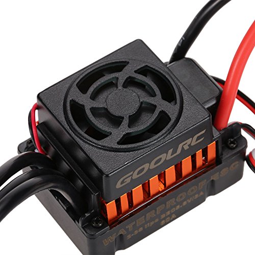 GoolRC Upgrade Waterproof 3660 3800KV Motor sin escobillas con 60A ESC Combo Set para 1/10 RC Car Truck