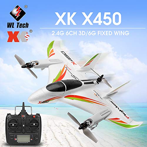 Goolsky WLtoys XK X450 RC Avión RC Glider Avión de ala Fija con 3 Modelos 2.4G 6CH 3D / 6G Helicópteros RC Despegue Vertical RTF