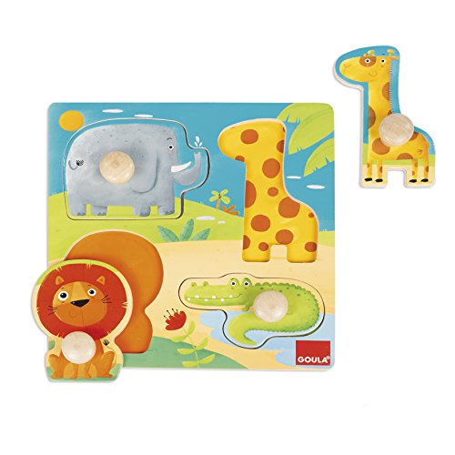 Goula- Animales Selva Conjunto de Puzzles, Multicolor (53004)