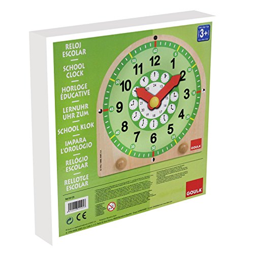 Goula- Learning Clock ED-Reloj Escolar, Multicolor, 3+ (Diset 55125) , color/modelo surtido