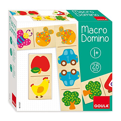 Goula- Macro Juego Dominó, 28 Piezas, Multicolor, (53327)